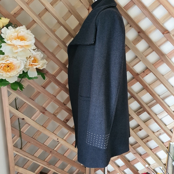 DECJUBA Studded Long Coat Jacket (60% Wool) - Picture 12 of 12